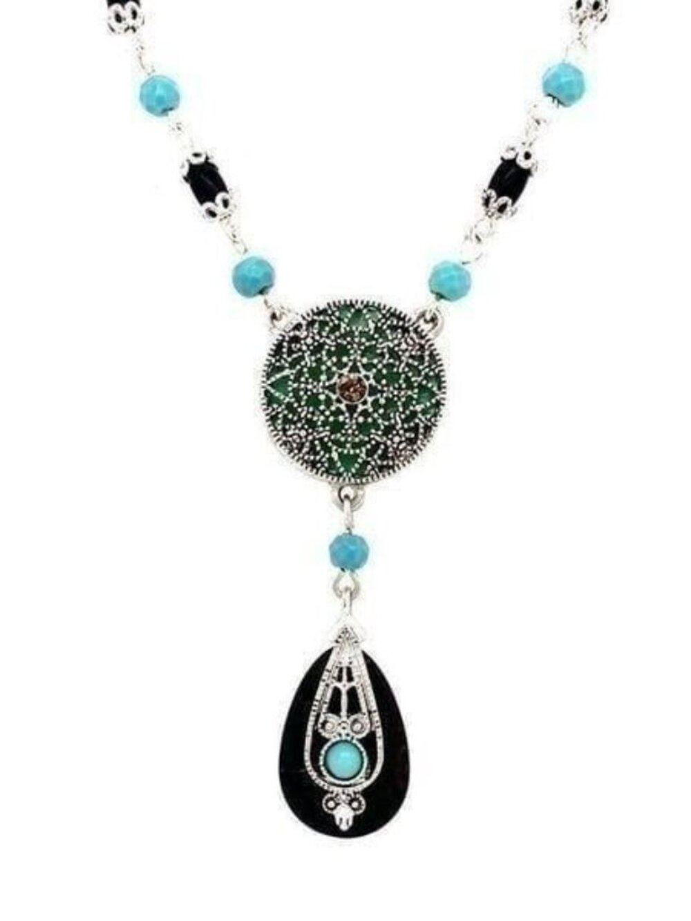 Lariat Teardrop Shaped Necklace (n3)